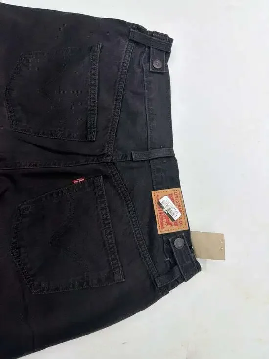 Levi's High Waisted Barrel Jeans Black Wide Leg Denim - Size 31x31 - Picture 4 of 5